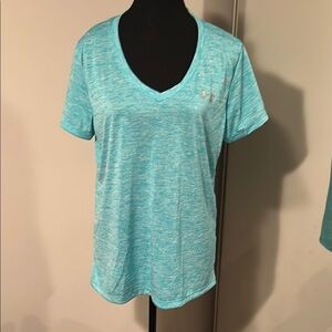 Women's V-Neck Aqua Heatgear T-Shirt